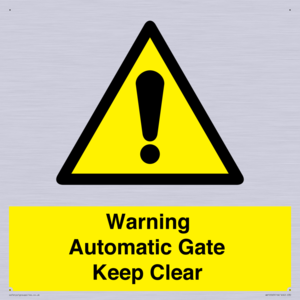 Warning Automatic Gate Keep Clear